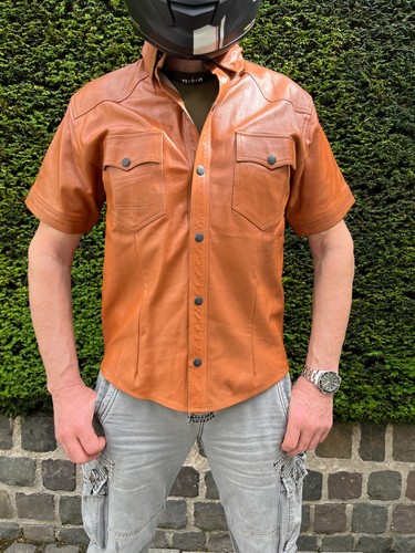 Ledershirt hellbraun