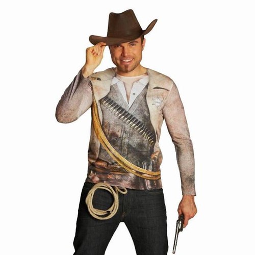 Herren cowboy shirt karneval - shirt,