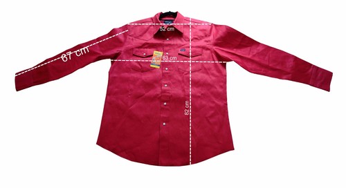Wrangler western hemd rot - wrangler,