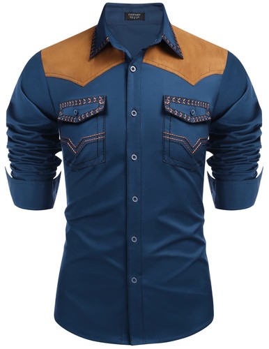 Herren westerncowboyhemd - herren,