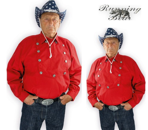 Rotes country westernhemd - rotes,