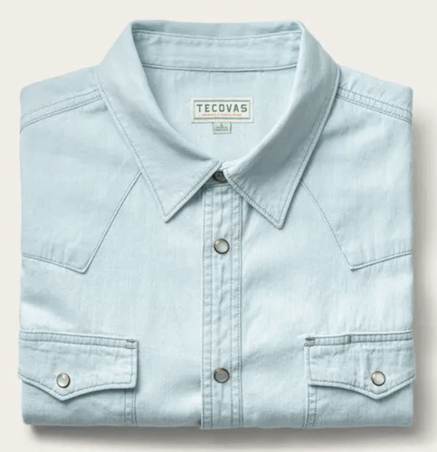 Tecovas men denim pearl snap - tecovas,