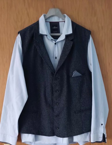 Herren kombi hemd hellblau - herren,